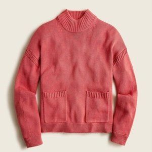 J. Crew Size XXS Cotton Cashmere Patch Pocket Mockneck Sweater BA320 NWT